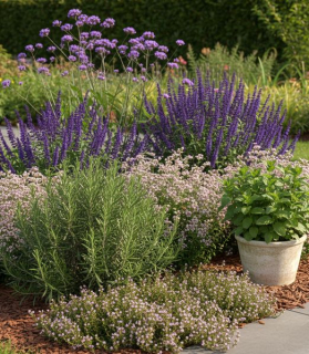 Bylinkový záhon - aromatický záhon na slnko -